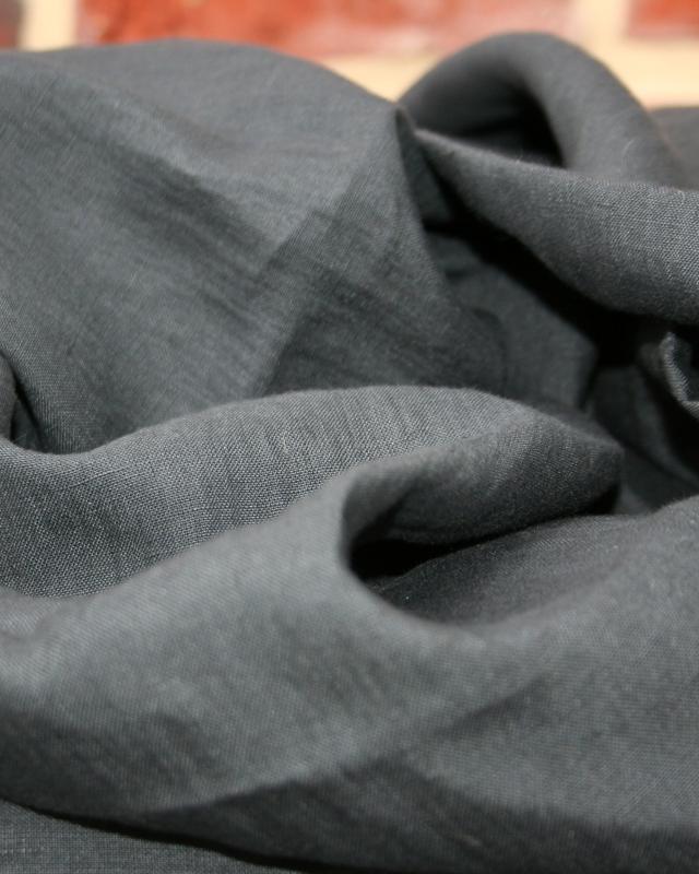 Washed linen fabric in 300 cm Dark Grey - Tissushop