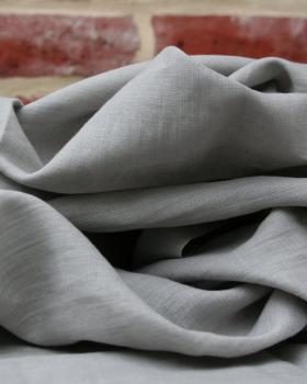 Washed linen fabric in 300 cm Pearl Grey - Tissushop