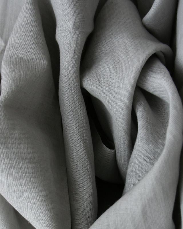 Washed linen fabric in 300 cm Pearl Grey - Tissushop