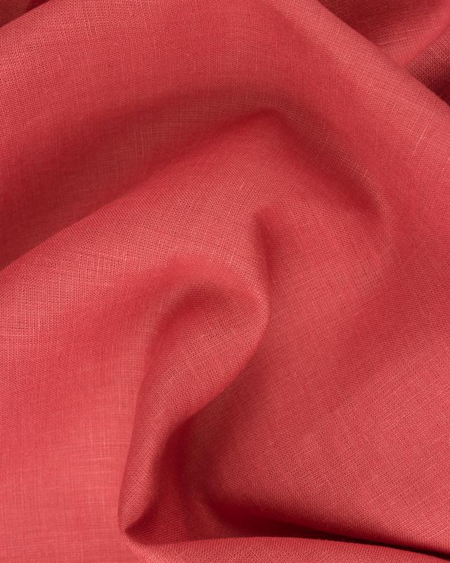 Washed linen fabric in 300 cm Coral - Tissushop
