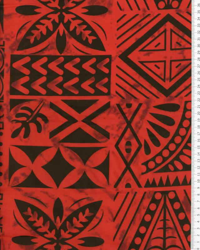 Polynesian Fabric METANI Red - Tissushop