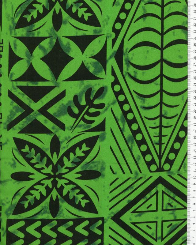 Polynesian Fabric METANI Green - Tissushop