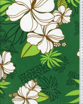 Polynesian Fabric RAHERA Green - Tissushop