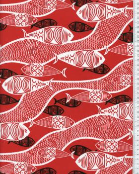 Polynesian Fabric MAUNU Red - Tissushop