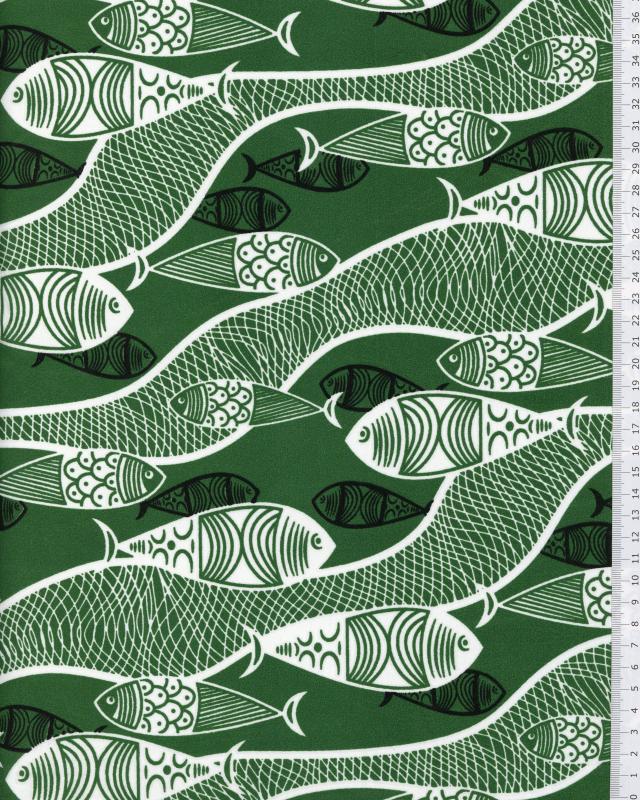 Polynesian Fabric MAUNU Green - Tissushop