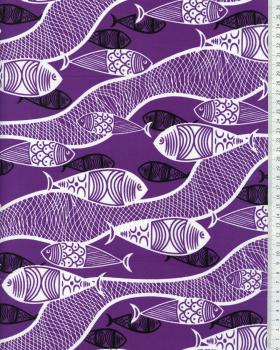 Polynesian Fabric MAUNU Purple - Tissushop