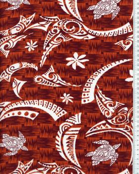 Polynesian Fabric VATEA Red - Tissushop