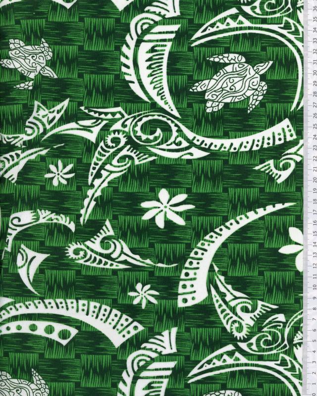 Polynesian Fabric VATEA Green - Tissushop