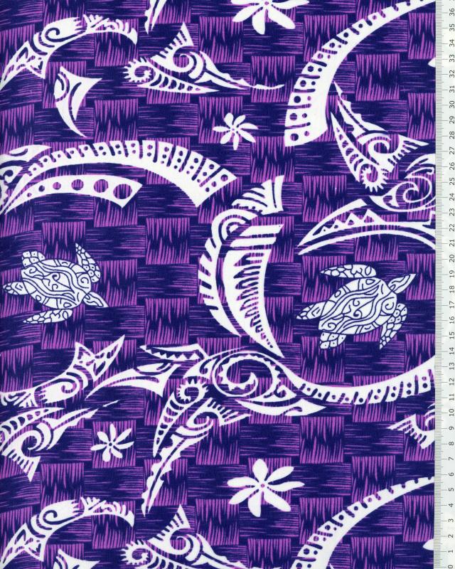Polynesian Fabric VATEA Purple - Tissushop