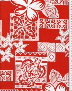 Polynesian Fabric HEIVA Red - Tissushop