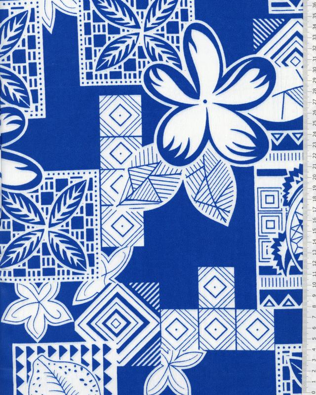 Polynesian Fabric HEIVA Blue - Tissushop