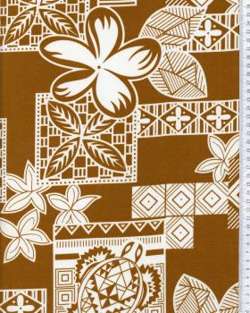 Polynesian Fabric HEIVA Brown - Tissushop