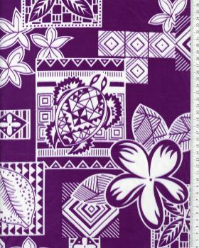 Polynesian Fabric HEIVA Purple - Tissushop