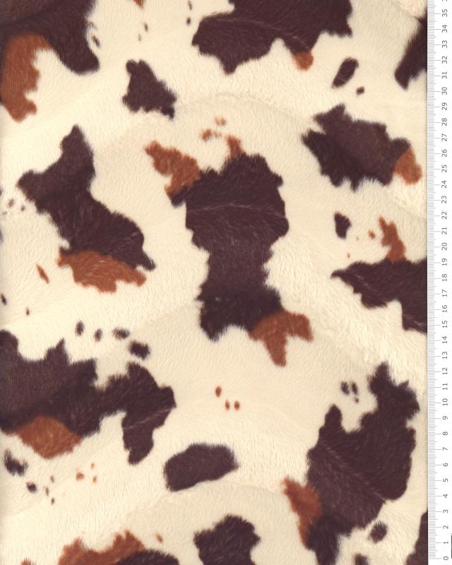 Fake Fur Imitation Cow Brown - Tissushop