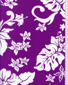 Tissu Polynésien TIMERI Violet - Tissushop