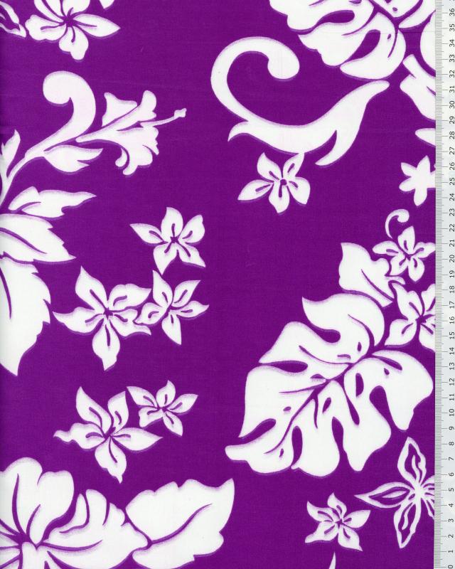 Polynesian Fabric TIMERI Purple - Tissushop