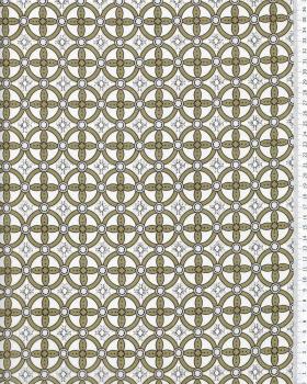 Crepe circle pattern Khaki - Tissushop