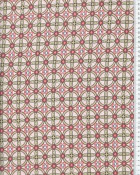 Crepe circle pattern Pink - Tissushop