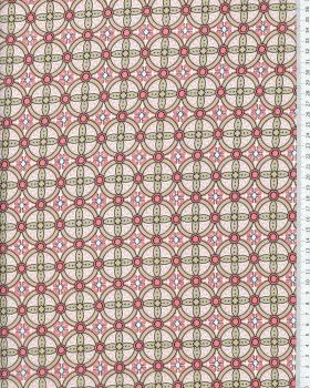 Crepe circle pattern Pink - Tissushop