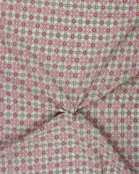 Crepe circle pattern Pink - Tissushop