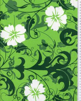 Polynesian Fabric REVA Green - Tissushop