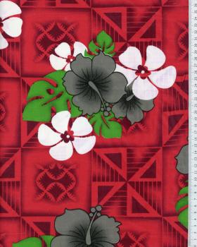 Polynesian Fabric NAURI Red - Tissushop