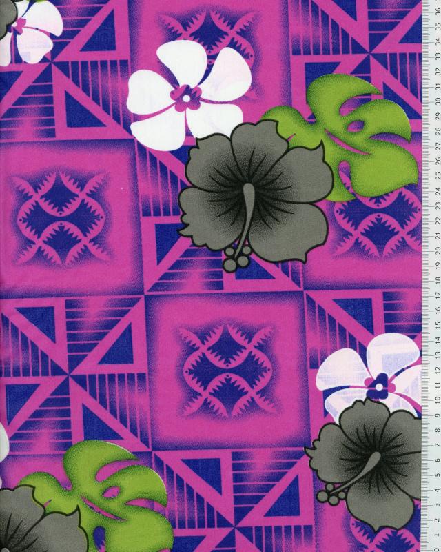 Polynesian Fabric NAURI Pink - Tissushop