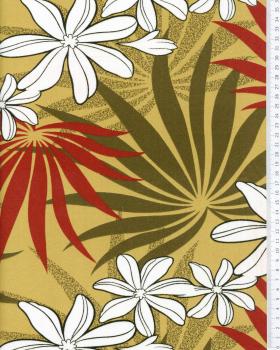 Polynesian Fabric MOENAU Ochre - Tissushop