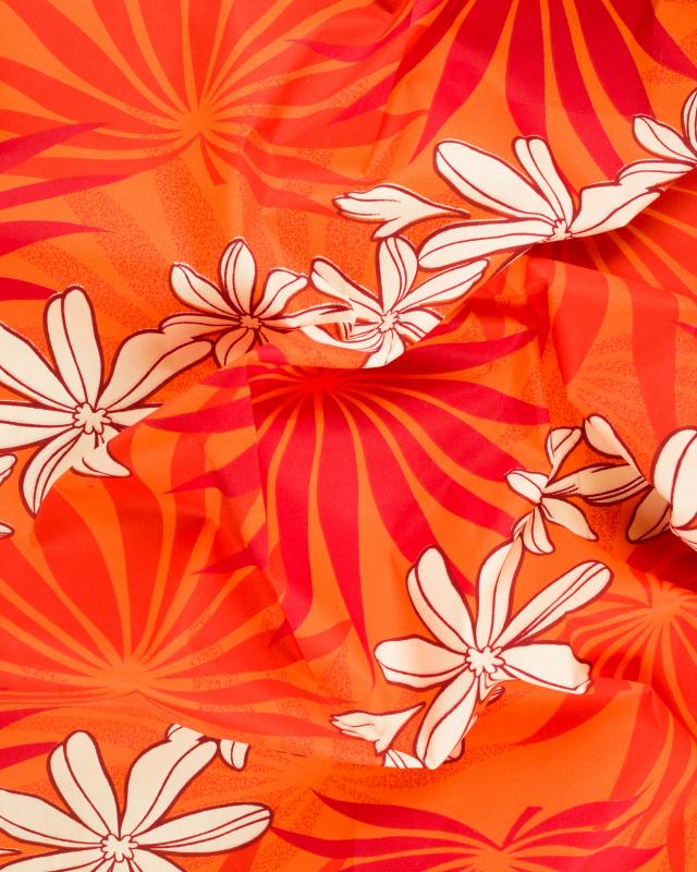 Tissu Polynésien MOENAU Orange - Tissushop