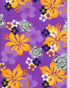 Polynesian Fabric HONU EREERE Purple - Tissushop