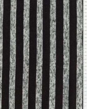 Mesh knit with stripes Black - Tissushop