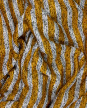 Mesh knit with stripes Mustard - Tissushop