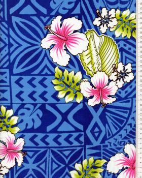 Polynesian Fabric HOANI Blue - Tissushop