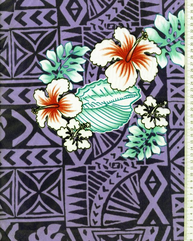 Polynesian Fabric HOANI Purple - Tissushop