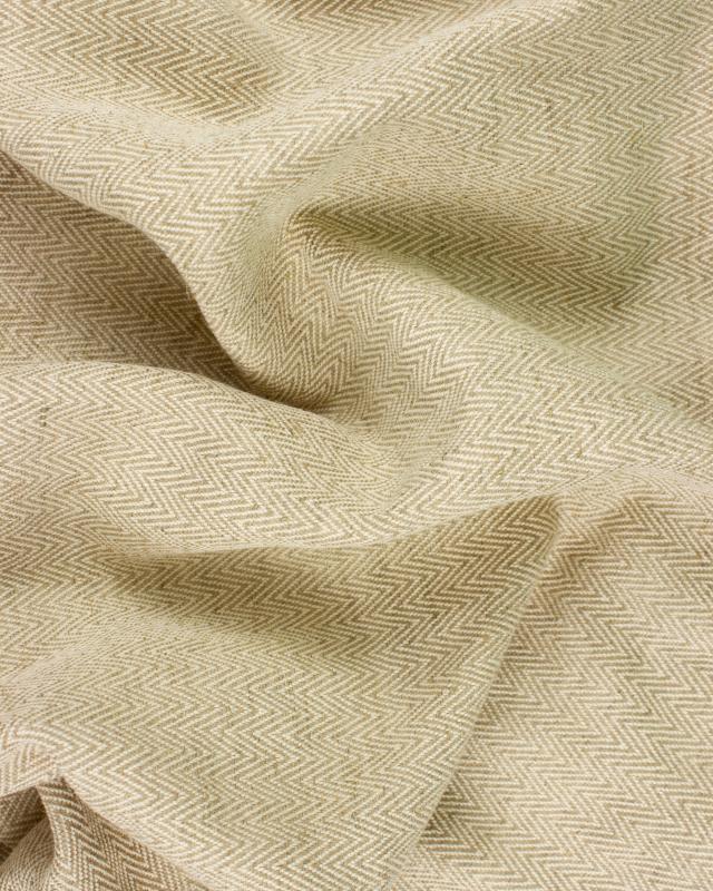 Cotton / Linen Herringbone reverse Esteria Natural - Tissushop