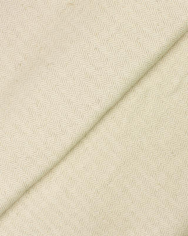 Cotton / Linen Herringbone reverse Esteria Natural - Tissushop