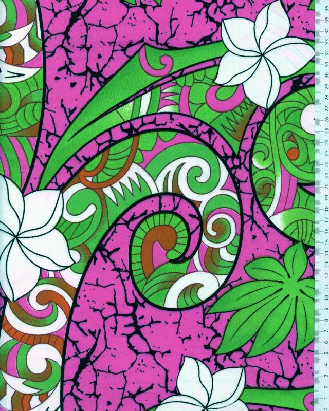 Polynesian Fabric AURERE Pink - Tissushop