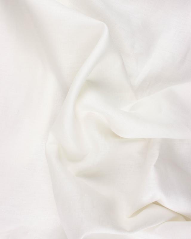 Melia flax fabric in 145 cm White - Tissushop