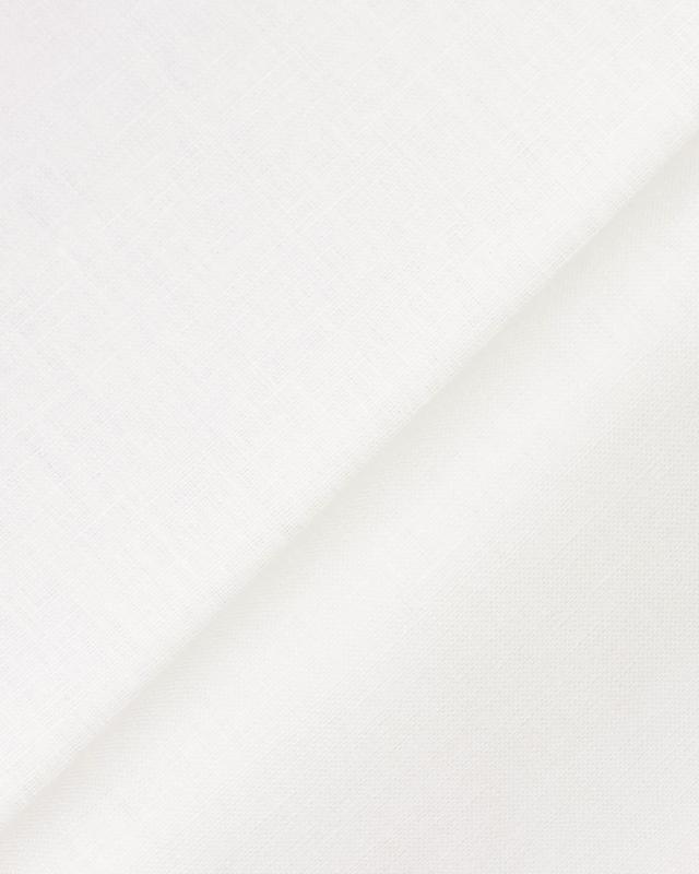 Melia flax fabric in 145 cm White - Tissushop