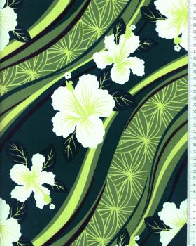 Polynesian Fabric VAIORA Green - Tissushop