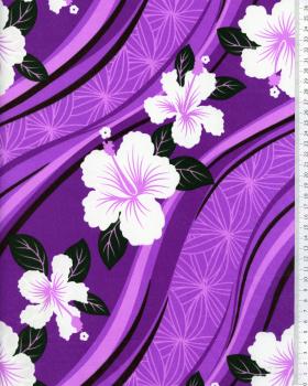 Tissu Polynésien VAIORA Violet - Tissushop