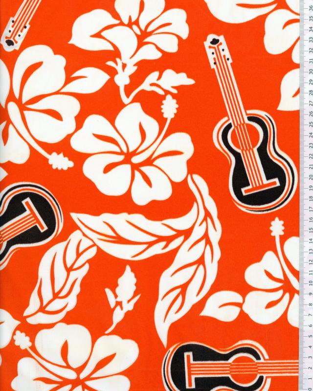 Polynesian Fabric TITA Orange - Tissushop