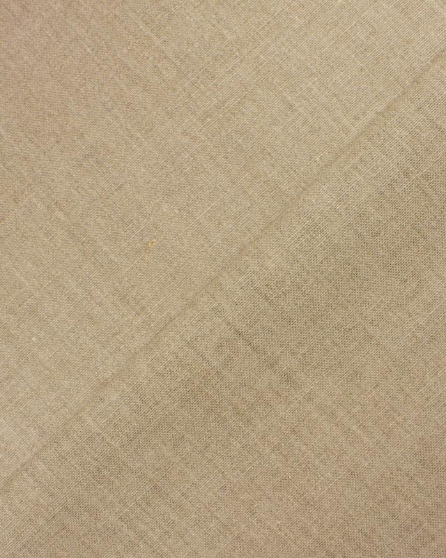 Toile de lin calandré - Grain moyen - 220 cm - Naturel - Tissushop