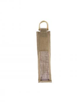 Sac en Toile de Jute - Contenance 1 bouteille Naturel - Tissushop