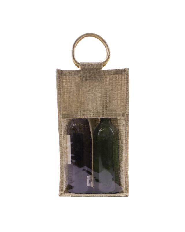 Jute Bag - Capacity 2 bottles Natural - Tissushop