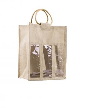 Jute Bag - Capacity 6 Bottles Natural - Tissushop