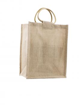 Sac en Toile de Jute - Contenance 6 Bouteilles Naturel - Tissushop