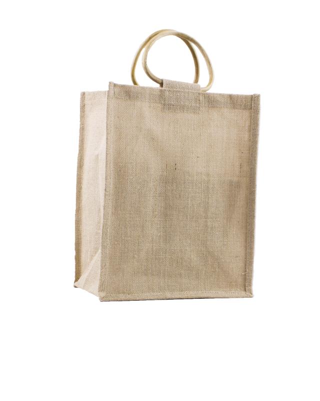 Sac en Toile de Jute - Contenance 6 Bouteilles Naturel - Tissushop