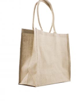 Petit Sac Shopping Bag en Toile de Jute Naturel - Tissushop