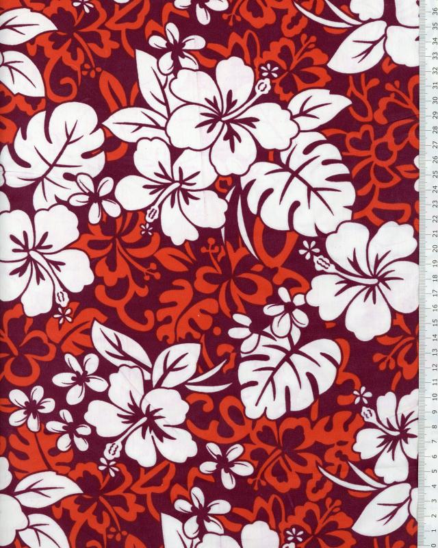 Polynesian Fabric HEI Red - Tissushop